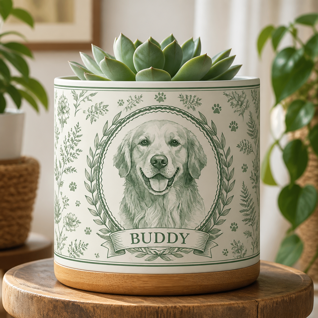 Custom Porcelain-Ink Pet Cameo Planter - Personalized Plant Pot & Vase 61b350e5-62da-423e-9891-932fdb0a5e7c.png