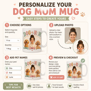 Dog Mom Custom Pet Portrait Mug (Owner + 2 Dogs) - Personalized Mug 61b5cec1-5e70-4503-963c-aefd7f3e492b.jpg