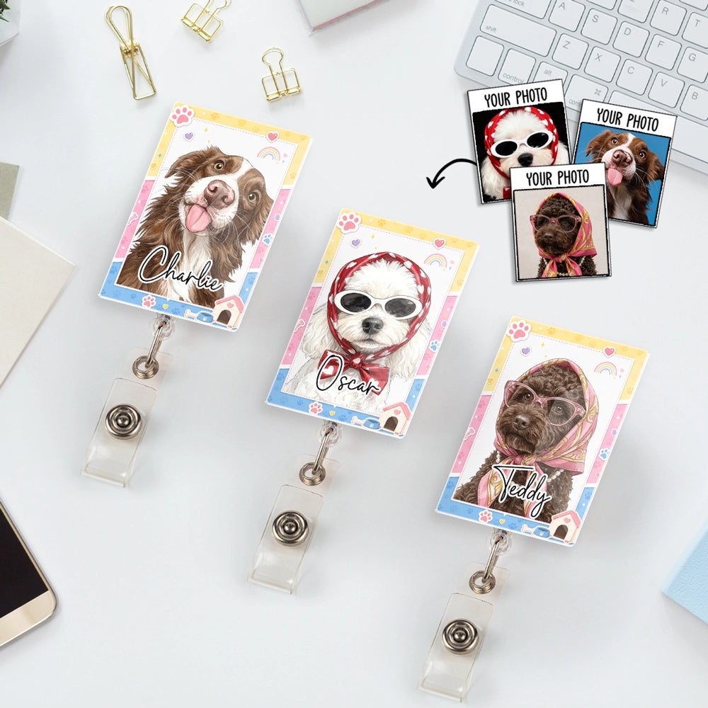 Personalized Pet Photo Badge Reel – Custom Dog Portrait ID Holder with Name – Funny Pet Retractable Badge Holder 61c52b25-aacb-4853-bc29-562d27fc0e74-banner-1.webp