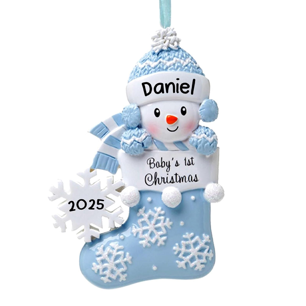 2025 Babys First Christmas Personalized Ornament Boy, Babies First, Grandson 1st Gift, Newborn Baby Gift Ideas, Baby's First Christmas 2025