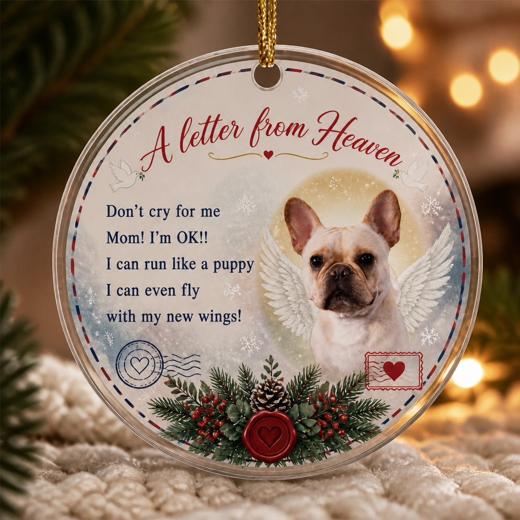 A Letter From Heaven - Pet Memorial Photo Acrylic Ornament - Personalized Transparent Acrylic Ornament 61cc563e-8c58-4936-918b-daf34c44103d.jpg