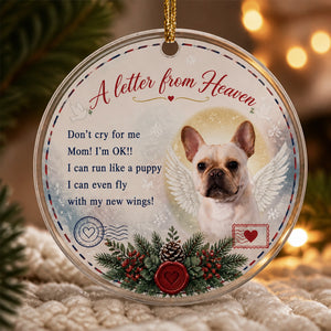 A Letter From Heaven - Pet Memorial Photo Acrylic Ornament - Personalized Transparent Acrylic Ornament 61cc563e-8c58-4936-918b-daf34c44103d.jpg