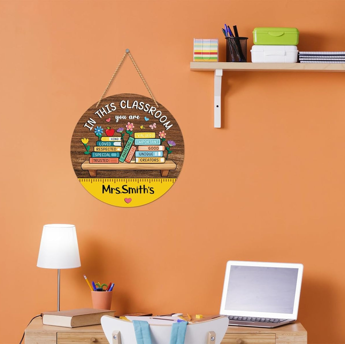 Personalized Teacher Door Sign in This Classroom You are Teacher Door Signs Classroom Welcome Wreath Personalized Teacher Wall Decor Sign Back To School Gifts for Teachers Must have