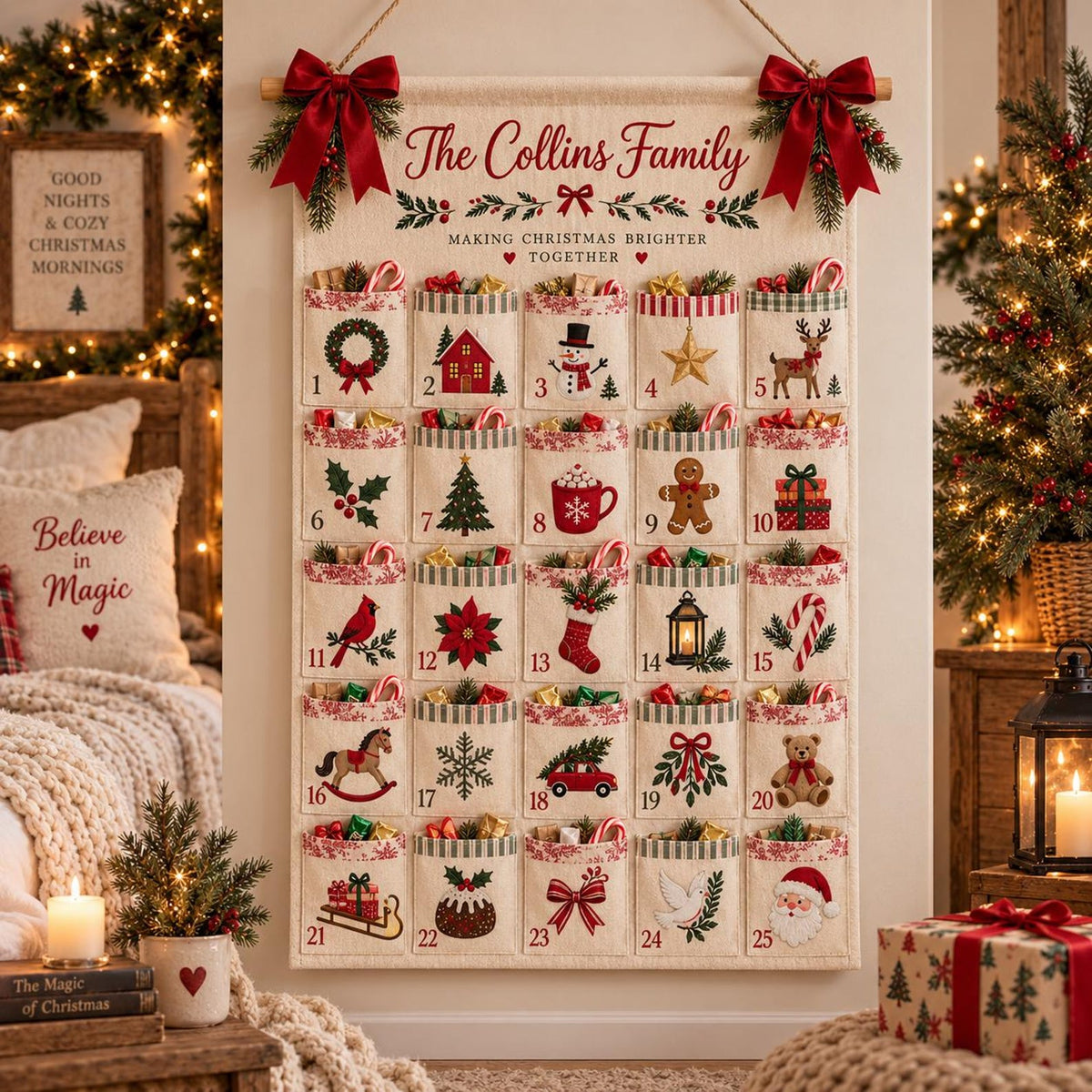 Personalized Christmas Advent Calendar, 25 Pocket Countdown Wall Hanging, Custom Family Name Xmas Calendar, Holiday Candy Gift Organizer 61d63800-51c1-4394-9c89-a7f8bde20eb4-il_1588xN.8602557061_qvj8.jpg