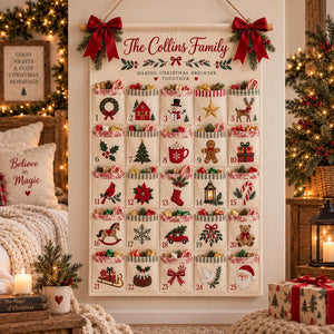 Personalized Christmas Advent Calendar, 25 Pocket Countdown Wall Hanging, Custom Family Name Xmas Calendar, Holiday Candy Gift Organizer 61d63800-51c1-4394-9c89-a7f8bde20eb4-il_1588xN.8602557061_qvj8.jpg