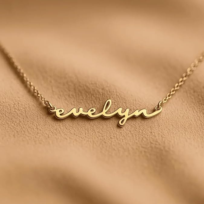 Custom Tiny Name Necklaces for Wedding Bridesmaid Gifts Best Friend Birthday Gifts, Name Necklace Personalized Christmas Jewelry Gifts
