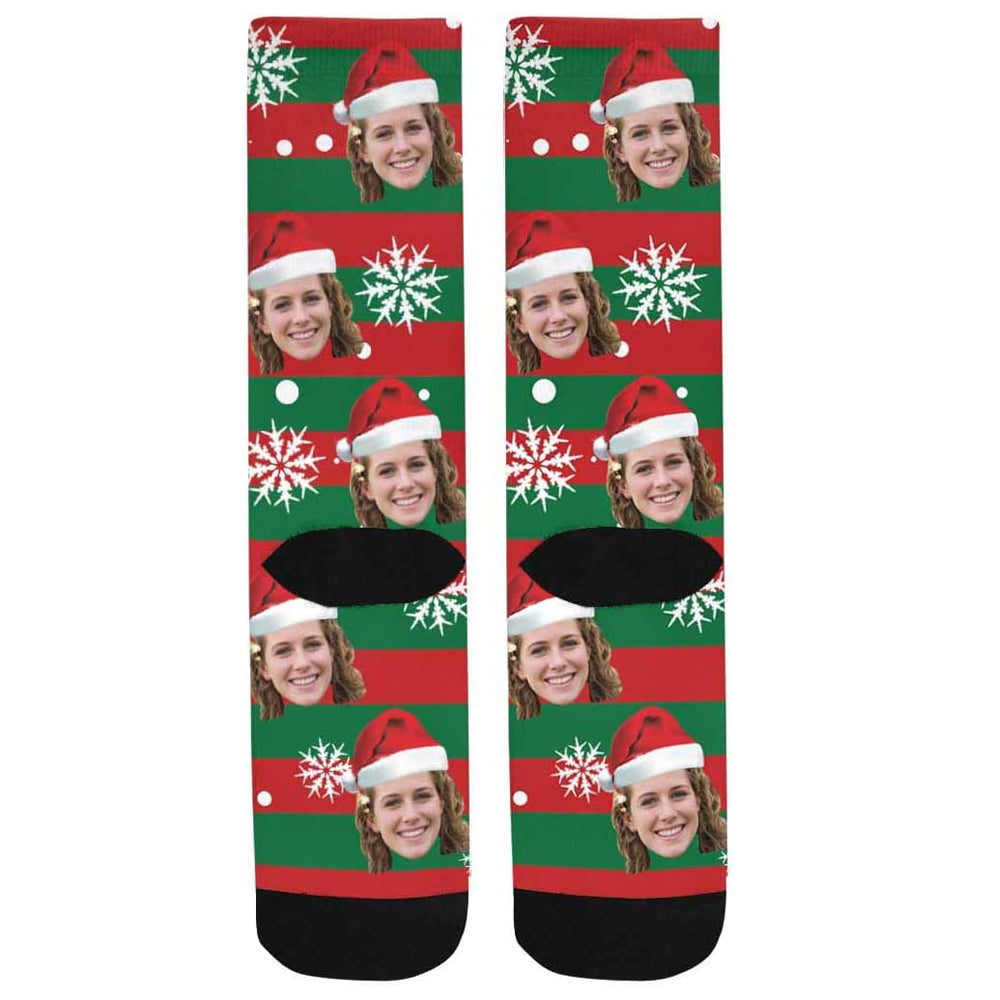 Custom Face on Socks Turn Your Photo Into Love Heart Personalized Socks Unisex for Unique Gift