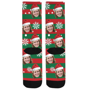 Custom Face on Socks Turn Your Photo Into Love Heart Personalized Socks Unisex for Unique Gift