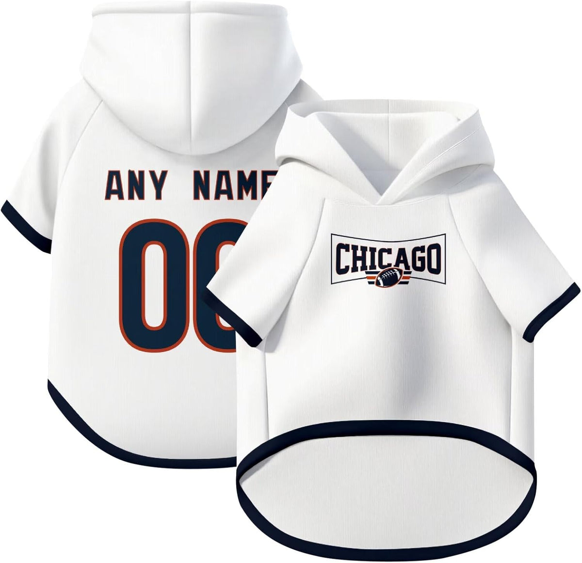 Chicago Dog Hoodie T-Shirt Pet Clothes Jersey Custom Name and Number Gifts