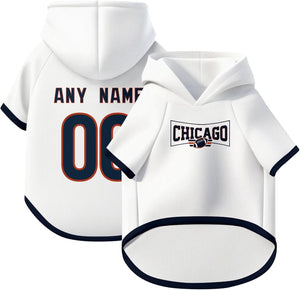 Chicago Dog Hoodie T-Shirt Pet Clothes Jersey Custom Name and Number Gifts