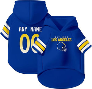Los Angeles R Dog Hoodie T-Shirt Pet Clothes Jersey Custom Name and Number Gifts