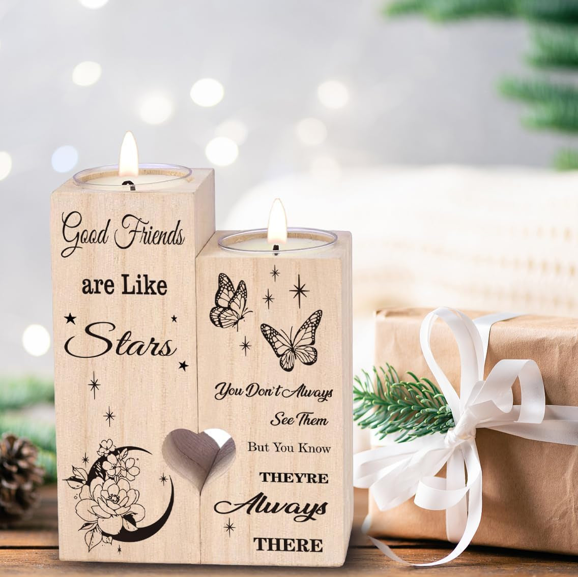 Friendship Gifts for Women, Gifts for Friends Best Friend Birthday Gifts Gifts for Women, Candlestick Creative Gifts