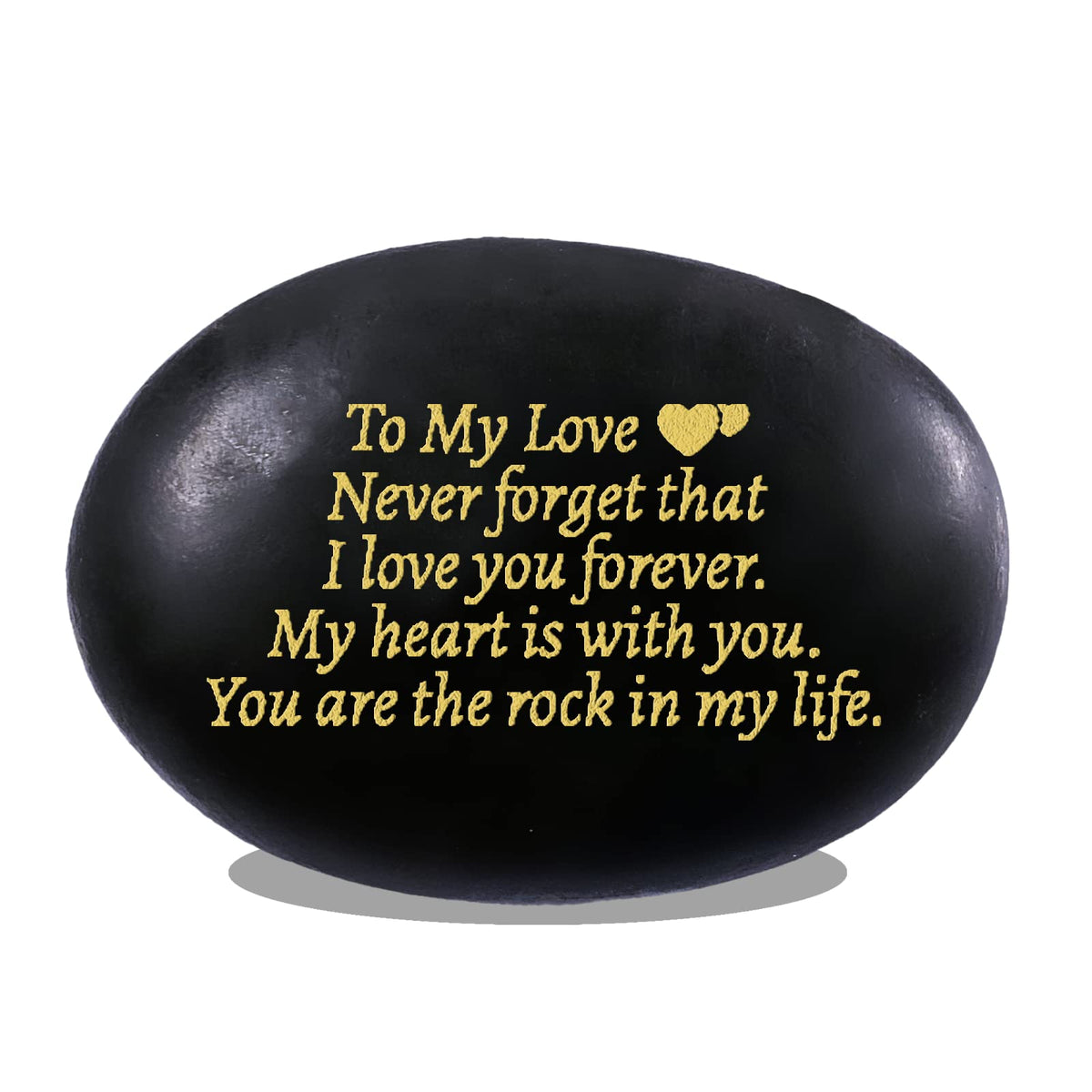 Anniversary Wedding Gifts for Him Her Boyfriend Girlfriend Husband Wife, Unique Engraved Rock Gifts with Romantic Words