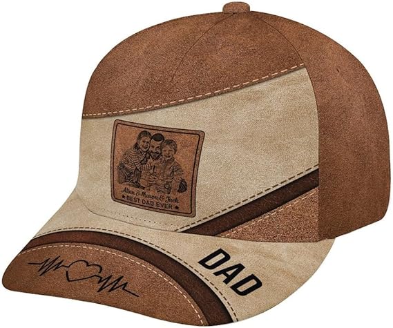 Personalized Dad Daddy Grandpa Classic Cap Custom Fathers Day Custom Photo Baseball Cap Best Dad Ever Baseball Hat Gifts