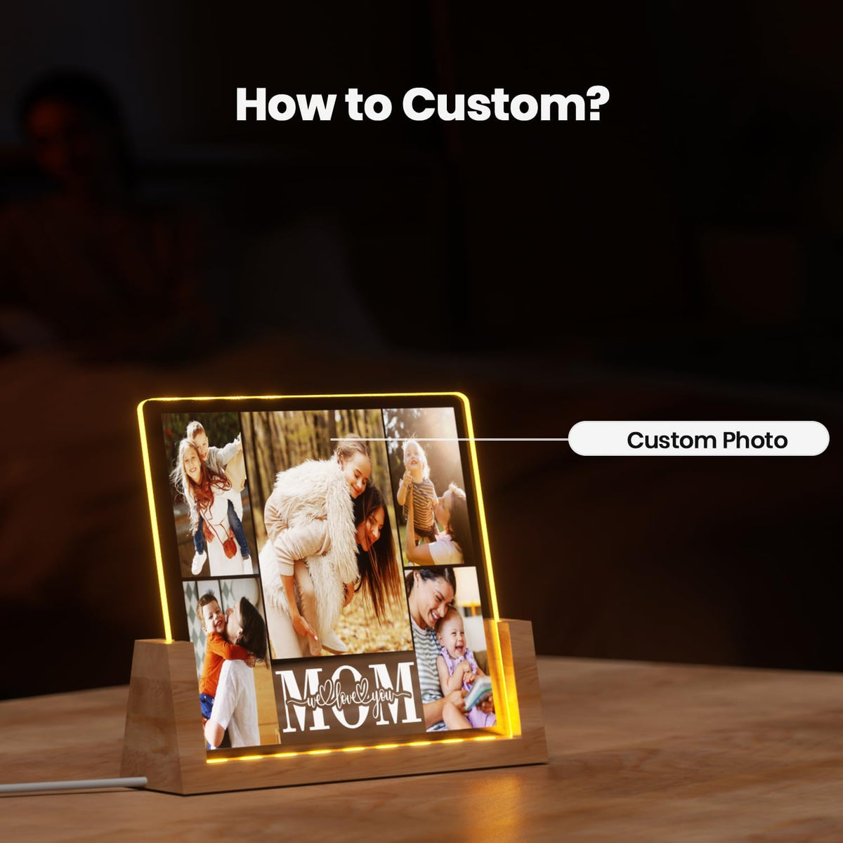 Personalized Mothers Day Gifts for Mom, Grandma Personalized Photo Gifts Unique for Mom from Daughter Son Kid, Birthday Gifts Anniversaries Christmas