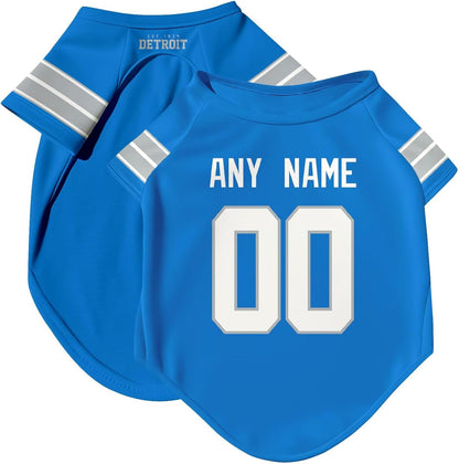 Dog T-Shirt Jersey Style Pet Clothes Custom Name and Number Gifts Custom Dog Shirt Gift For Dog