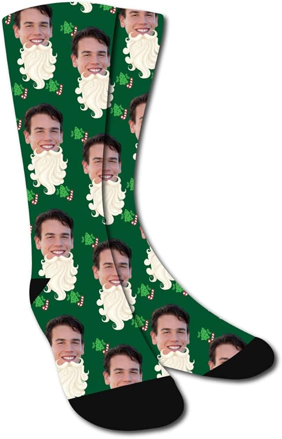 Funny Christmas Socks,Novelty Custom Face Socks,Personalized Socks With Picture Xmas Holiday Socks Funny Gifts