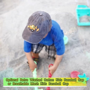 Cute Embroidery Excavator Kids Baseball Cap Adjustable Cotton Washed Vintage Cowboy Hat for Boys Girls 61lP7jT-gEL.SX522.jpg