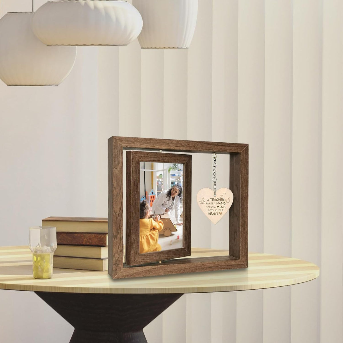 A Teacher Takes A Hand Opens A Mind & Touches A Heart Picture Frame Gift - Teacher Gifts for Women