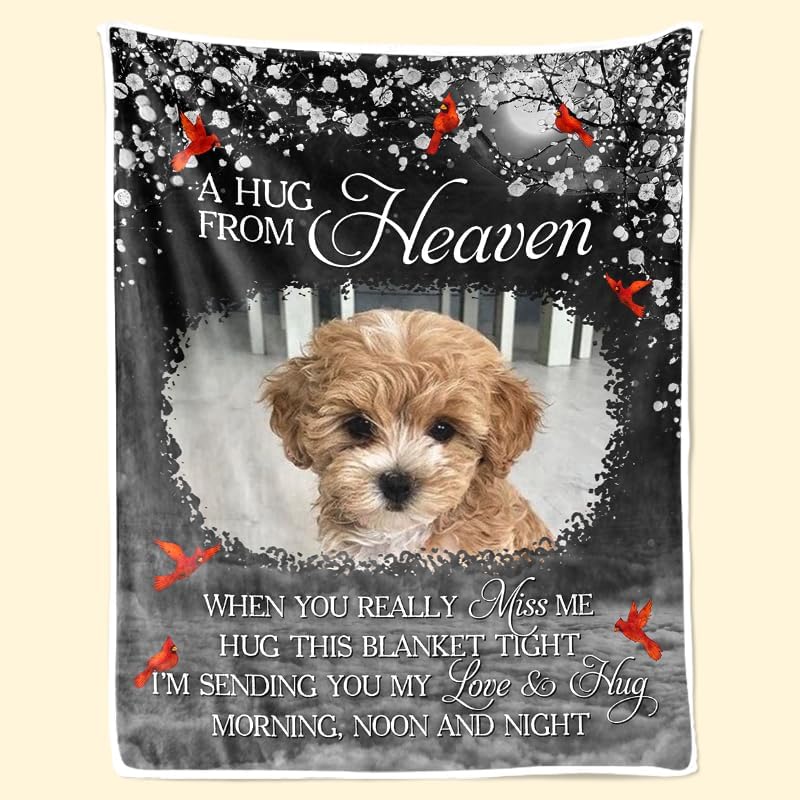 Our Love And Hugs, Custom Dog Memorial Blankets With Pictures, Personalized Photo Dog Blanket Gifts For Dog Lovers, Dog Memorial Gifts For Loss Of Dog, Pet Loss Gifts, Dog Throw Blankets 61naa5To3TL._AC.jpg