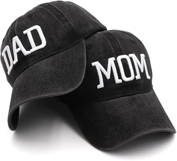 Mom and Dad Hats New Dad Mon Parents Gifts for Couples Fathers Day Embroidered Baseball Caps