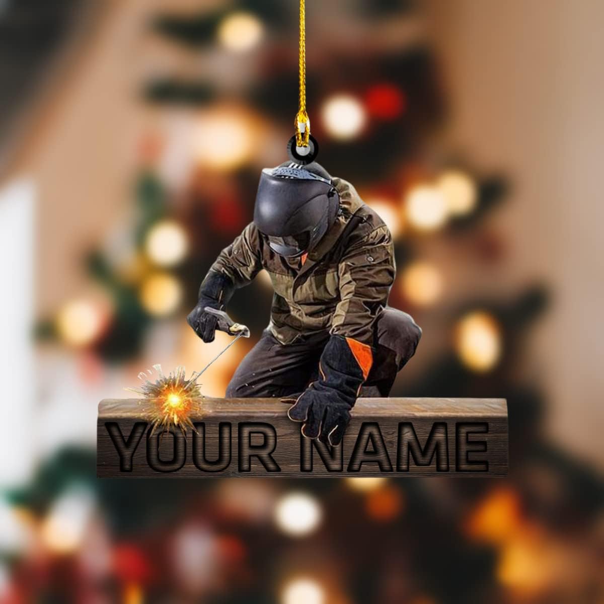 Personalized Welder Ornament, Custom Welder Ornaments Welding Ornaments Flat Two Sided Hanging Plastic Ornaments Welder Gift Christmas Ornament Hanging Decorations Ornament