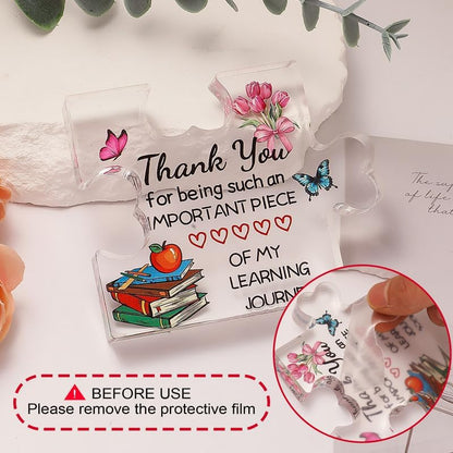 Teacher Appreciation Gifts - Heart-shaped Crystal Paperweight - Gratitude Gift for Teachers and Mentors - Thank You Keepsake for Learning Journey,