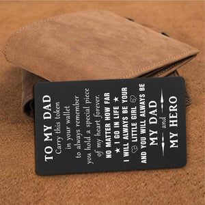 Father's Day Gifts from Daughter , Son - Dad I will Always Be Your Little Girl Little Boy Wallet Card, I Love You Dad Birthday Gifts Fathers Day Card from Daughter