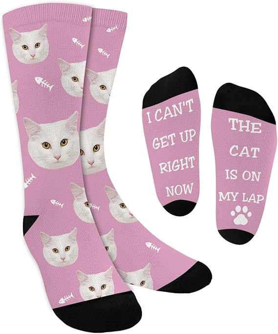 Custom Face Socks for Dog Cat Lover Gifts Personalized Socks Gifts for Women Men