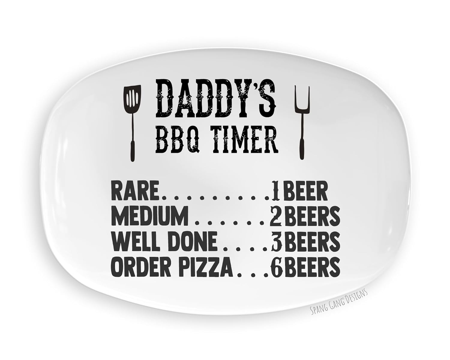 Personalized BBQ Time Plate | Daddy Grilling Platter | Father's Day Gift for Dad Papa Daddy | From Kids Grandchildren | Custom Tray Husband