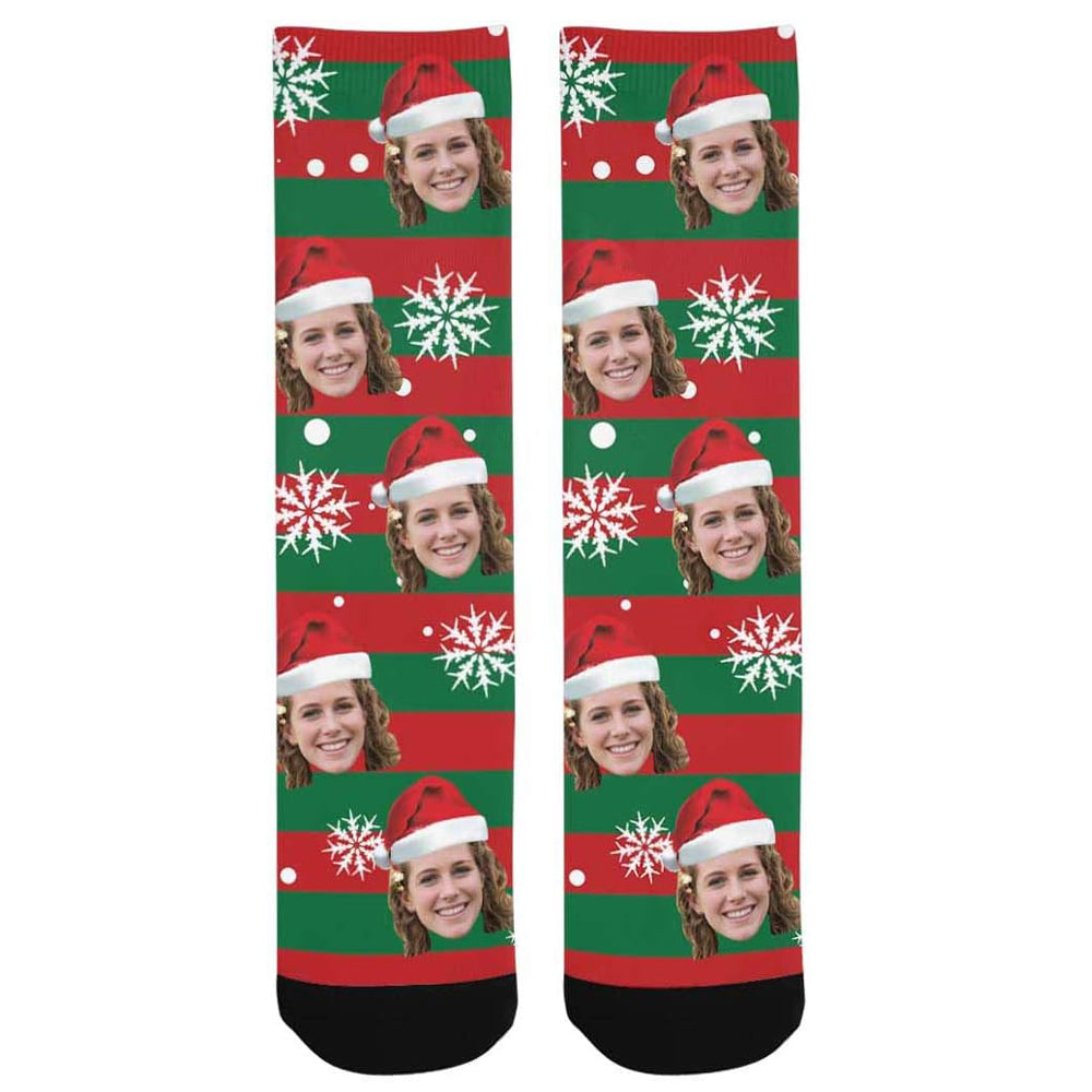 Custom Face on Socks Turn Your Photo Into Love Heart Personalized Socks Unisex for Unique Gift