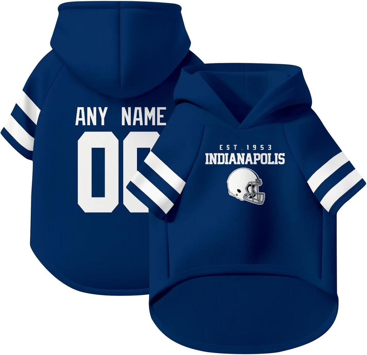 Indianapolis Dog Hoodie T-Shirt Pet Clothes Jersey Custom Name and Number Gifts
