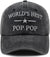 World's Best Papa Poppop Hat for Men, Funny Adjustable Cotton Embroidered Grandpa Baseball Cap Father's Day Gift