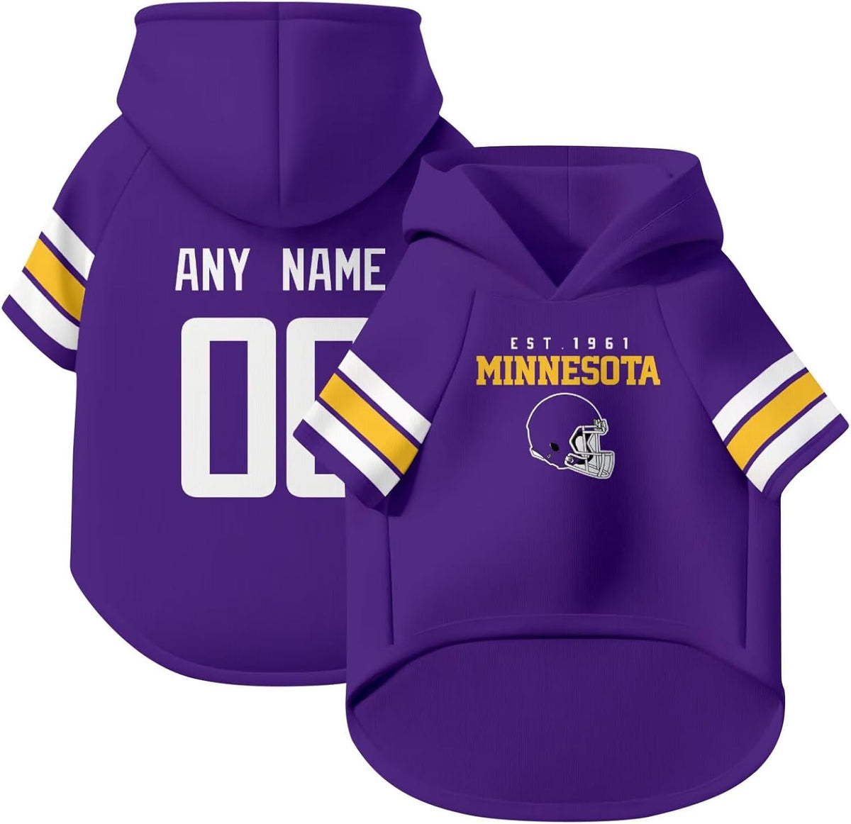 Minnesota Dog Hoodie T-Shirt Pet Clothes Jersey Custom Name and Number Gifts