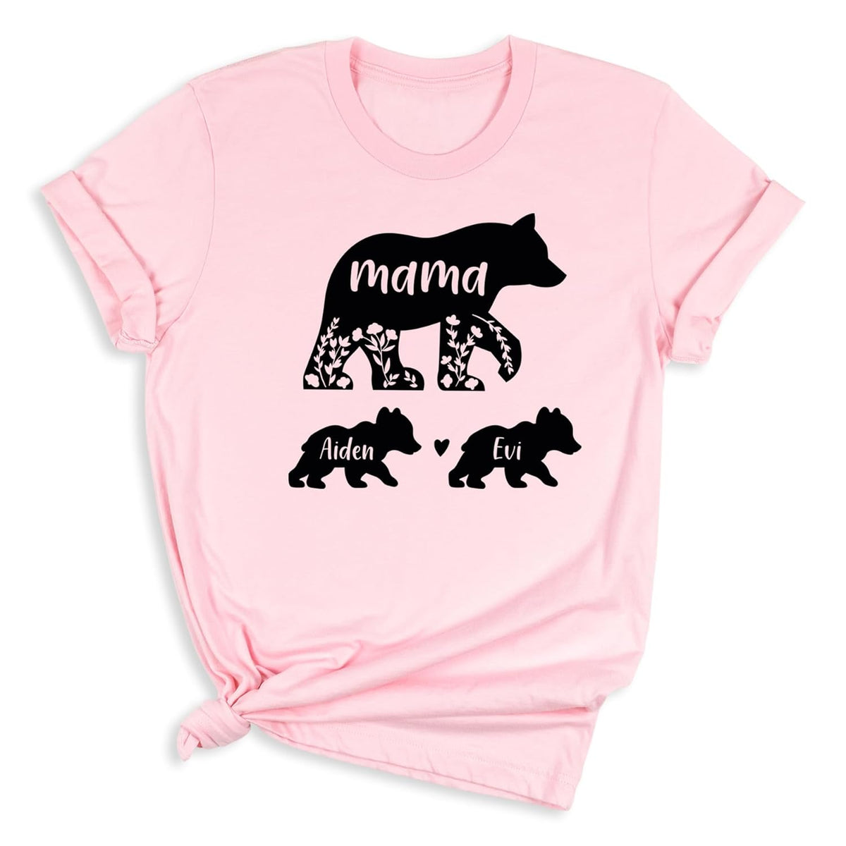 Personalized Mama Bear Shirt with Kids Names, Custom Mother's Day T-Shirt, Cute Mama Bear Gift for Mom, Birthday or Mother's Day Gift