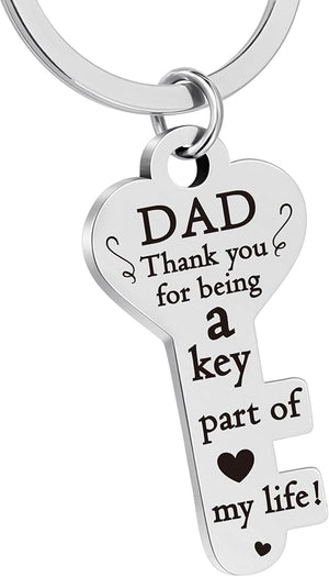 Thanks for Being a Key part of my life Father Day Gifts for Dad from Daughter Son for Father Birthday Valentines Christmas Gift Dad Stepdad Bonus dad Keychain