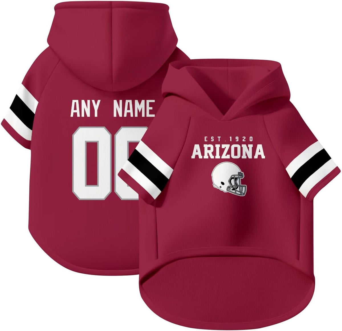Arizona Dog Hoodie T-Shirt Pet Clothes Jersey Custom Name and Number Gifts