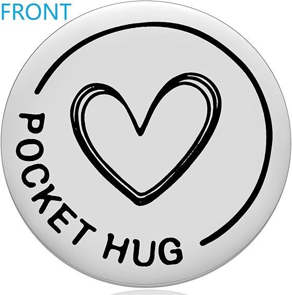 My Soulmate My Everything Pocket Hug Token Inspirational Reminder Gifts Mental Health Thinking of You Gift Self Love with PU Leather Keychain