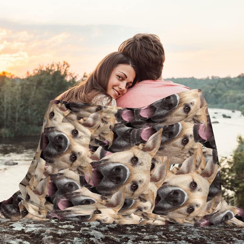 Custom Blankets with Pets Photos Personalized Funny Dog Cat Pattern Novelty Throw Blanket Decorated Print On Super Soft Plush Customized Blanket for Couch, Bed, Sofa Warm and Cozy for All Seasons