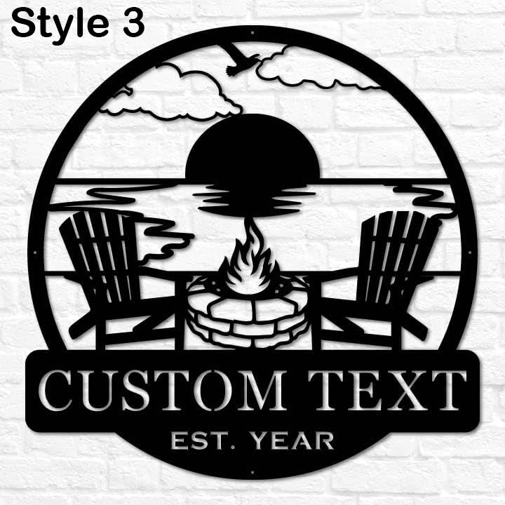 Custom Campfire Sign | Metal Outdoor Sign | Camper Decor | Personalized Camping Gifts | Fire Pit Sign | Outdoor Decor Cabin Sign | Campsite Sign