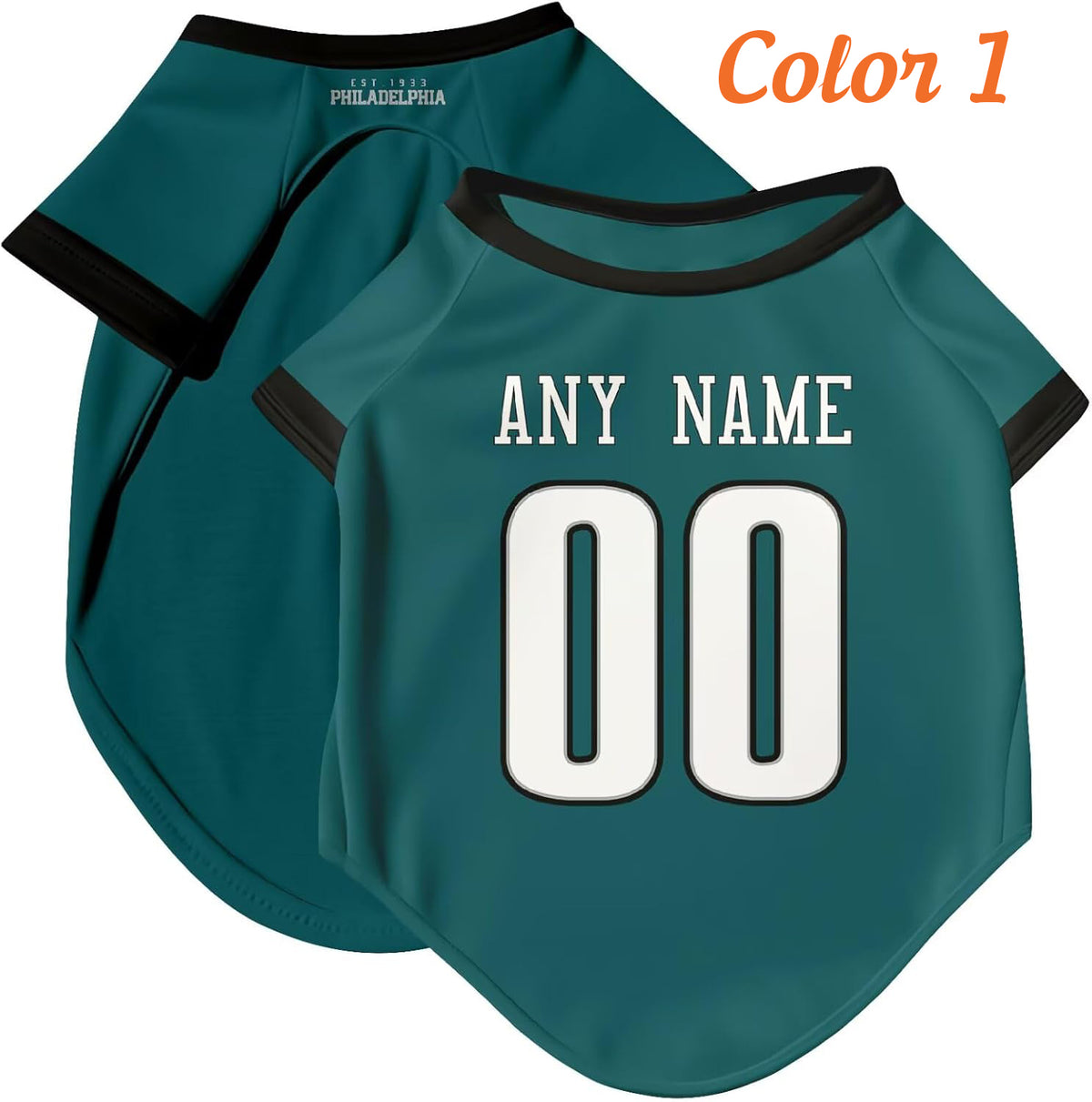 Philadelphia Dog T-Shirt Jersey Style Pet Clothes Custom Name and Number Gifts