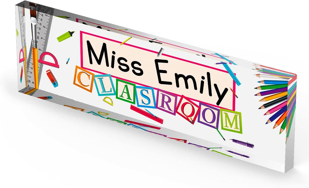 Teacher Classroom Personalized Teacher Desk Sign Back to School Gift Teacher Gift