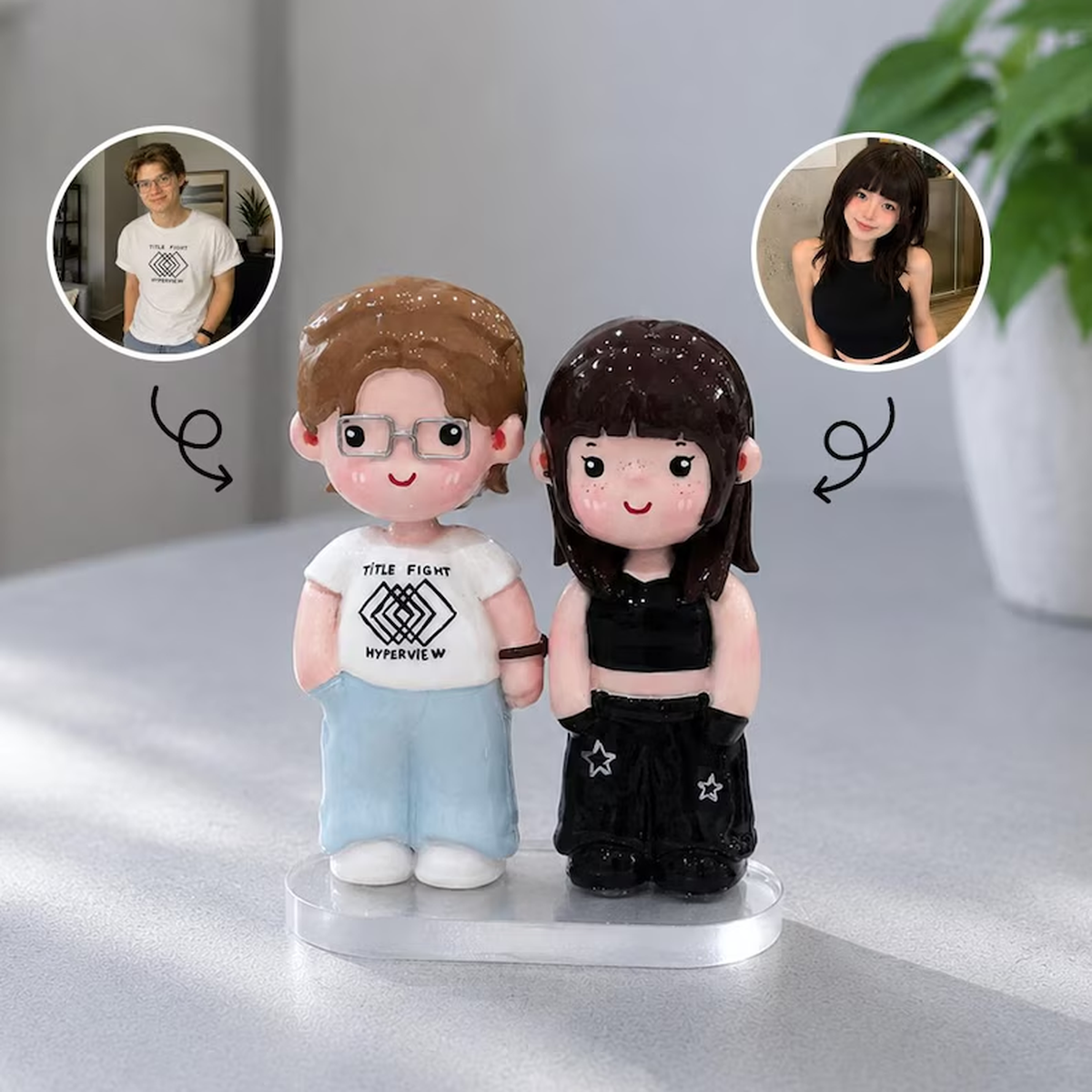 Custom Clay Couple Figurine, Handmade Polymer Clay Doll, Custom Valentine Gift for Couples, Custom Wedding Cake Topper, Gift For Hims, Hers, Couple 620b840b-d880-40ea-9a36-bf9732bc09df-g2.png