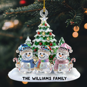 Elegant Glass Snowman Family - Personalized Acrylic Ornament - Christmas Gift For Family 6211f5df-bc9b-4ee0-8474-234b4d25de35-2.jpg