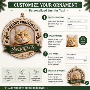 Meowy Christmas Pet Photo Wood Ornament - Personalized 3-Layered Wood Ornament 621870b6-5da6-475c-bb42-b74a64442ed1.jpg