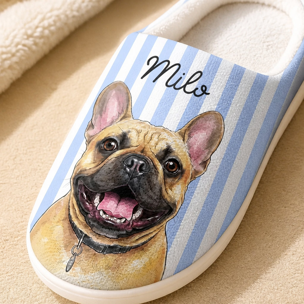 Custom Pet Portrait Name Fleece Slippers - Personalized Fleece Slipper 62215847-8d15-431a-bfbc-d4a7dae44c5d.jpg