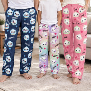 Personalized Kids Pajama Pants with Custom Name, Cute Dumpling Print Sleepwear, Matching Family Lounge Pants, Birthday or Christmas Gift 622cfe74-229b-408f-8c2f-f719355af7c3-pyjama-2.jpg