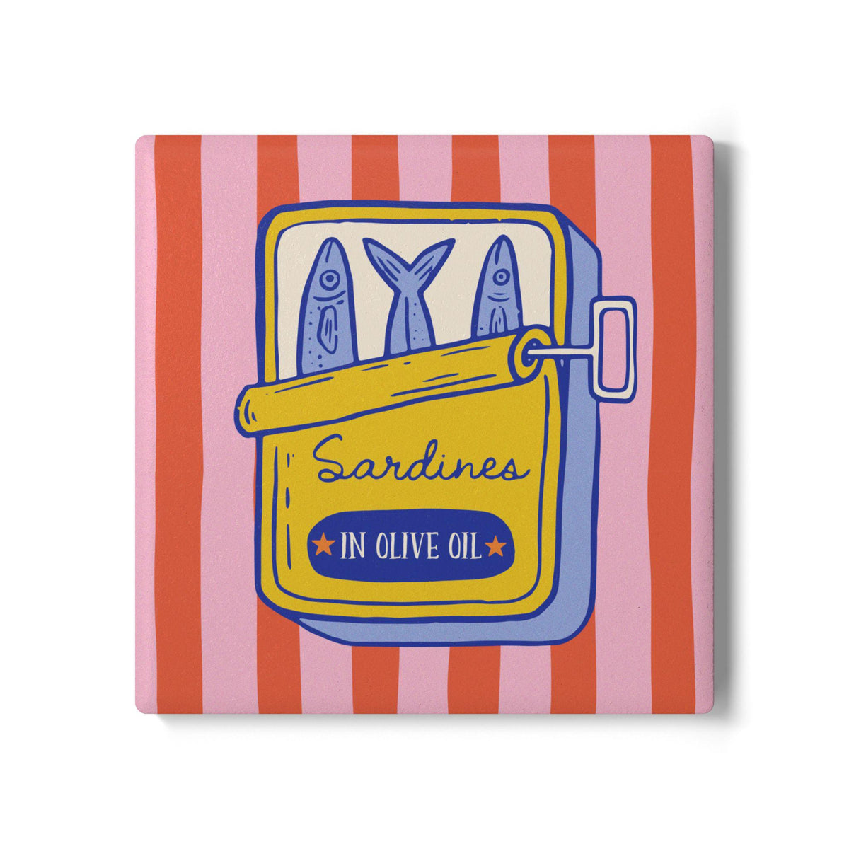 Colorful Sardine Can Ceramic Coasters, Retro Coastal Drink Coasters, Cute & Vibrant Design Coasters 628cd4b8-e916-4d43-a83a-121c5f6801f7-7.jpg
