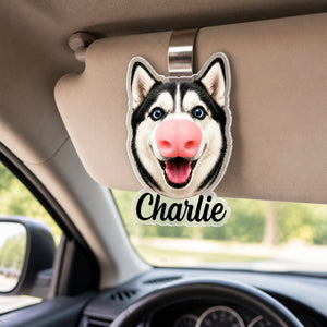 Custom Pet Photo Car Visor Clip – Boop Nose + Name - Personalized Car Visor Clip 6297c6c5-e8c4-497b-ad0b-0acb0f05dae1.jpg