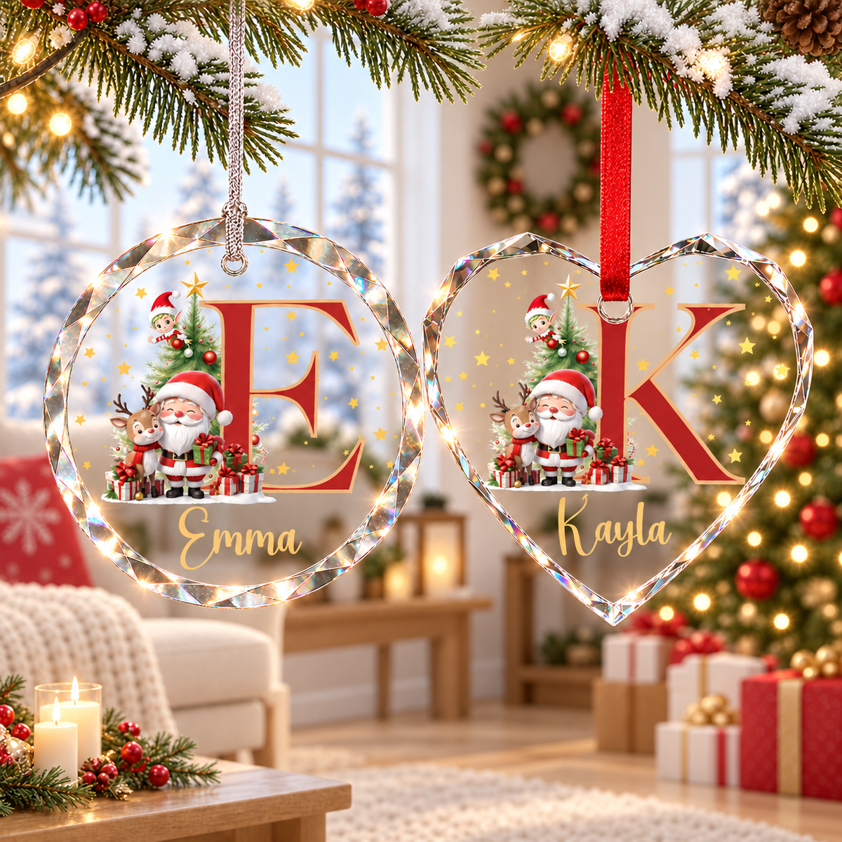 Custom Christmas Initial Ornament, Cute Santa Ornament, Personalized Christmas Tree Decor, Kids Name Ornament, 2026 Christmas Keepsake 629a7383-14a2-47b7-a9d4-2e610e5a07ea-banner-5.png